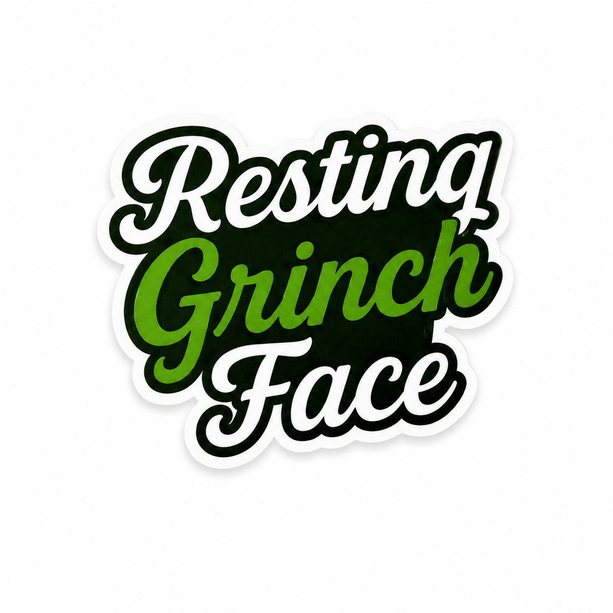 Resting Grinch Face | Plastic Add-On - BadgeSmith