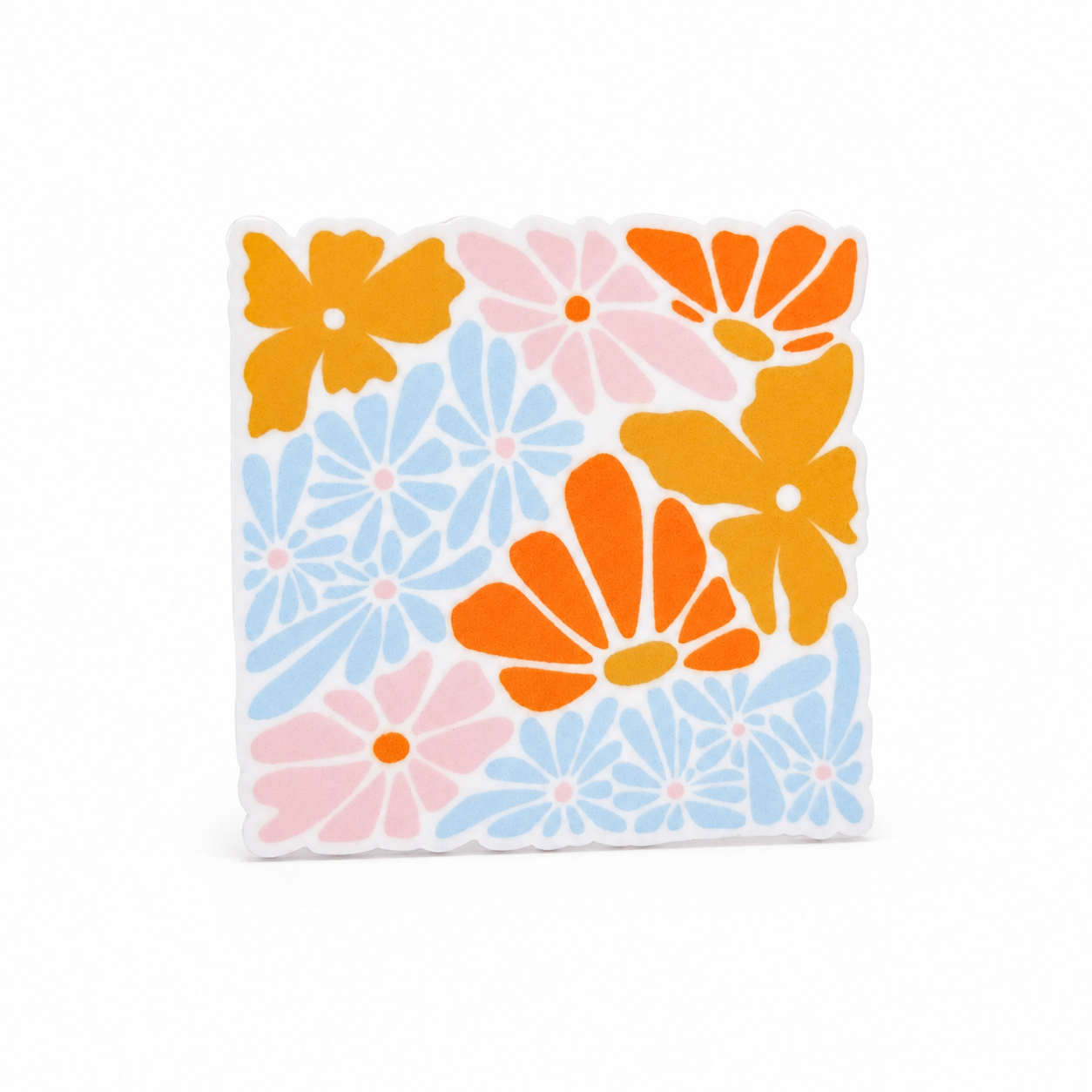 Floral Square | Plastic Add-On - BadgeSmith