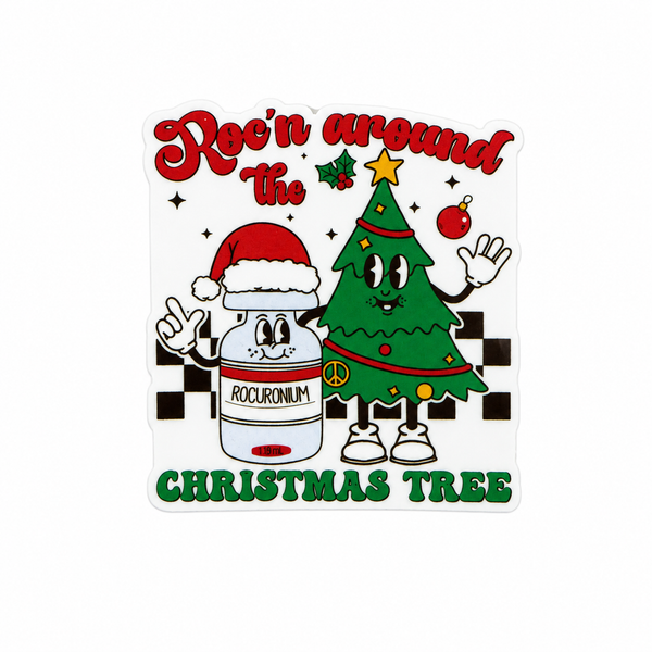 Roc'n Around the Christmas Tree | Plastic Add-On - BadgeSmith
