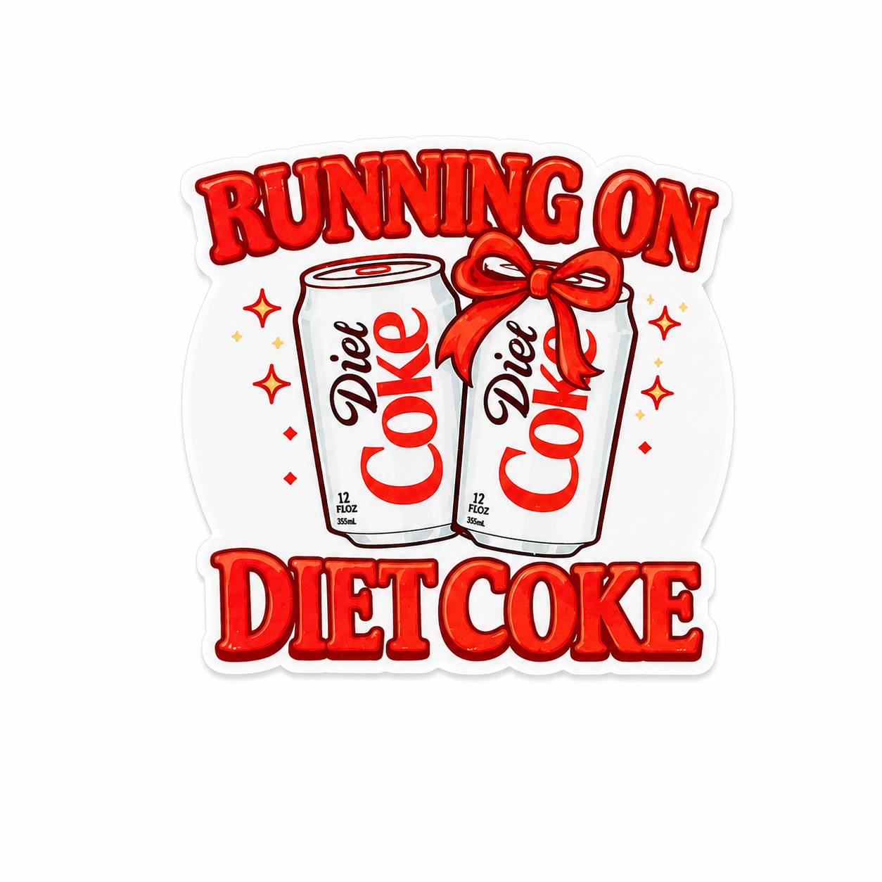 Running On Diet Coke | Plastic Add-On - BadgeSmith