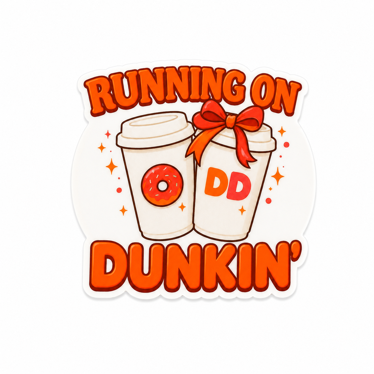 Running on Dunkin | Plastic Add-On - BadgeSmith