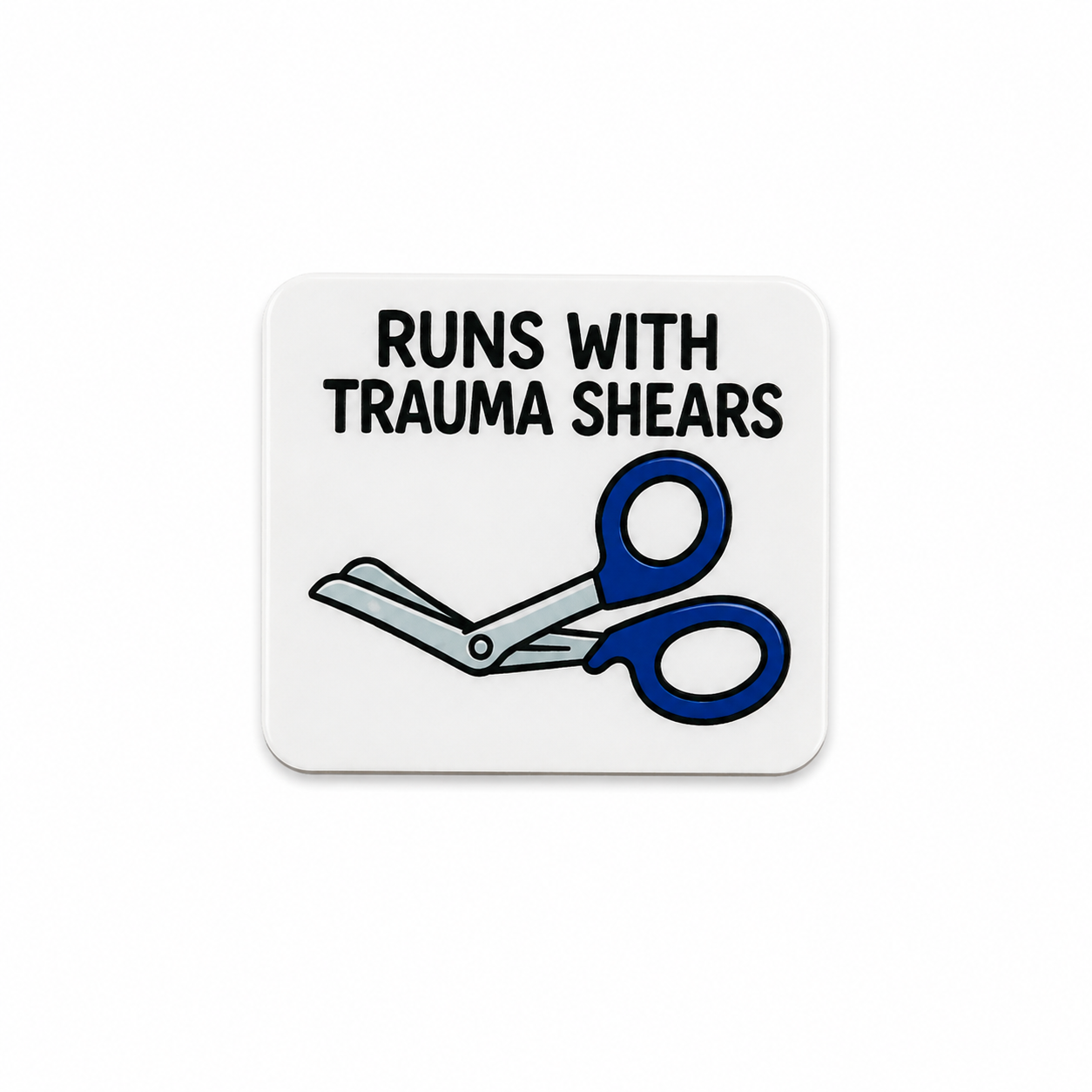 Runs With Trauma Shears | Plastic Add-On - BadgeSmith
