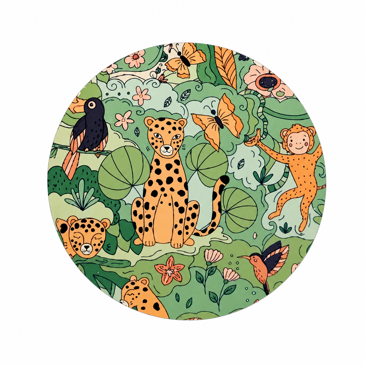 Safari Jungle Animals | Hard Board Add-On - BadgeSmith