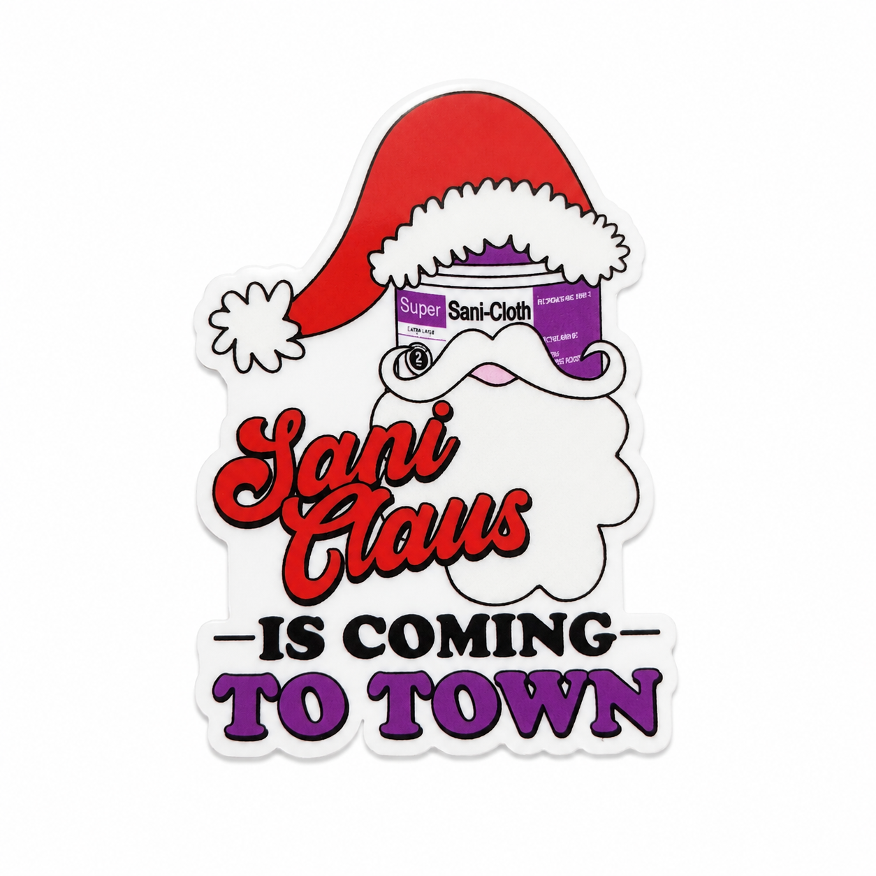 Sani Claus is Coming to Town | Plastic Add-On - BadgeSmith