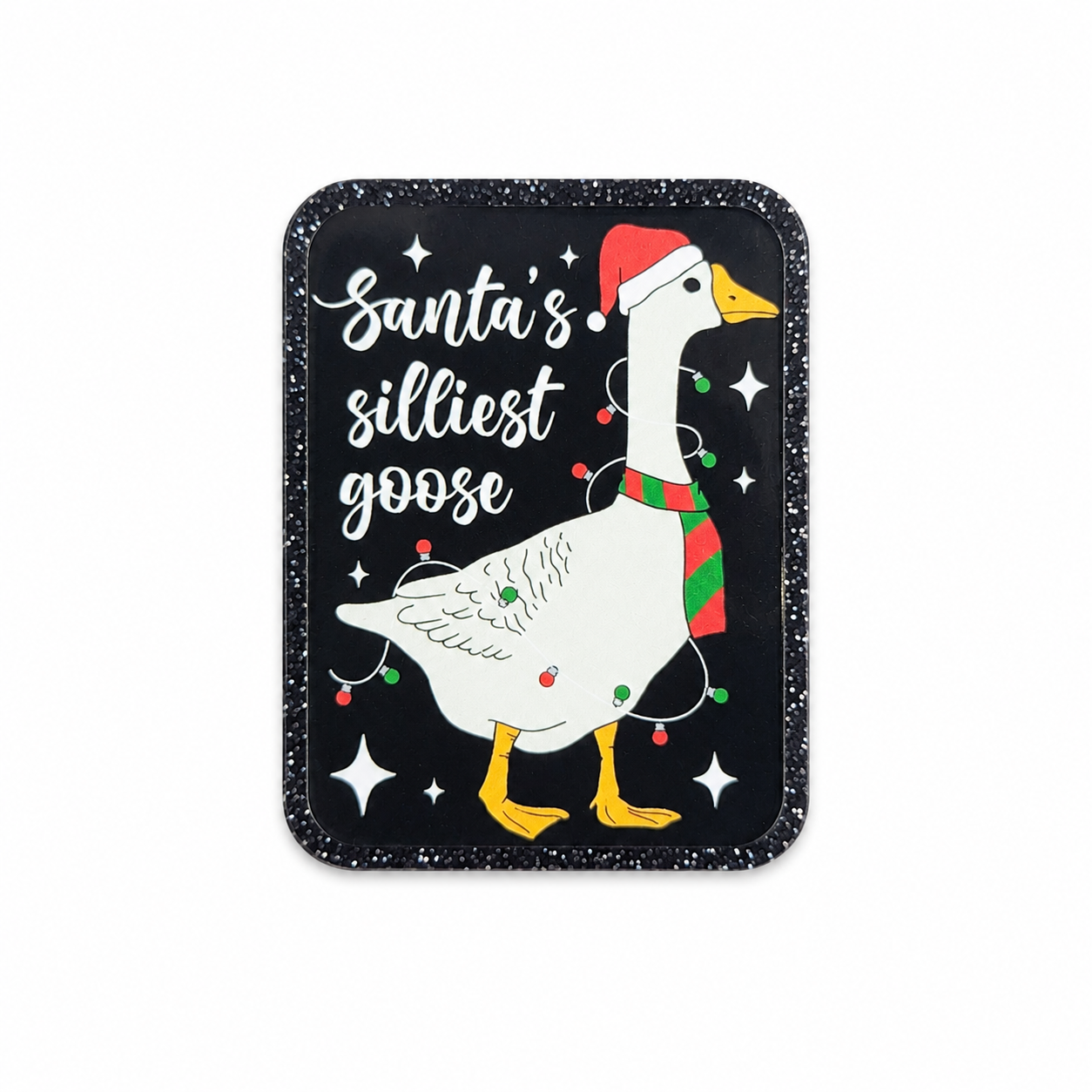 Santa's Silliest Goose | Plastic Add-On - BadgeSmith