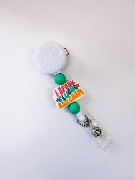 Sarcasm Interchangeable Badge Reel - BadgeSmith