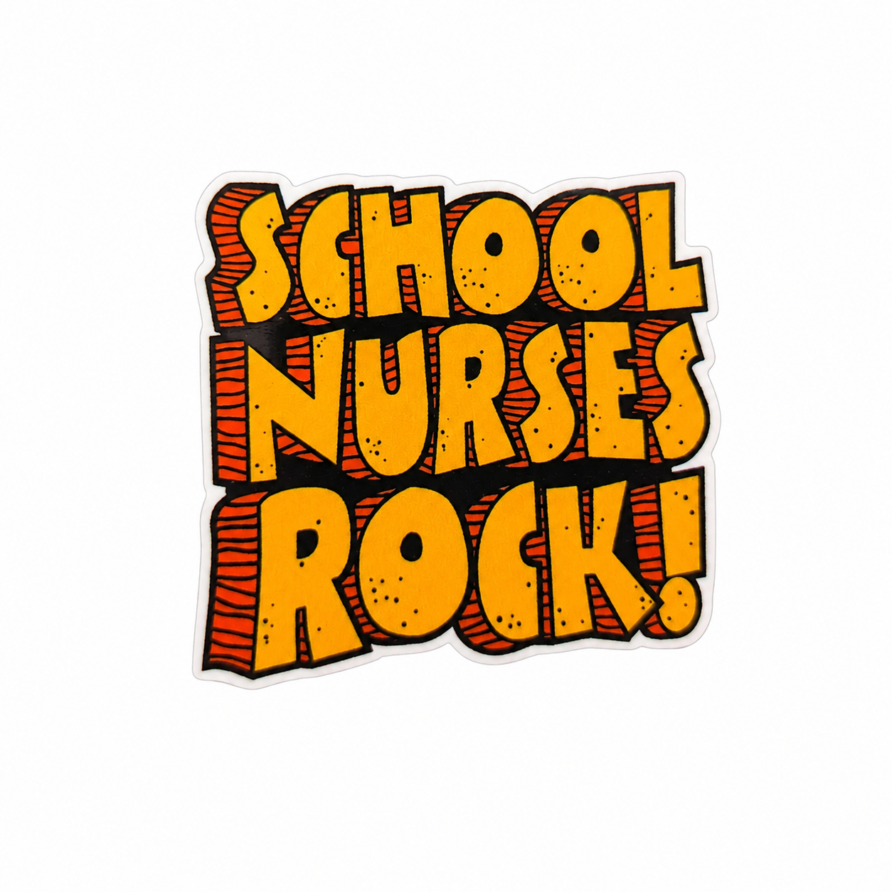 School Nurses Rock! | Plastic Add-On - BadgeSmith