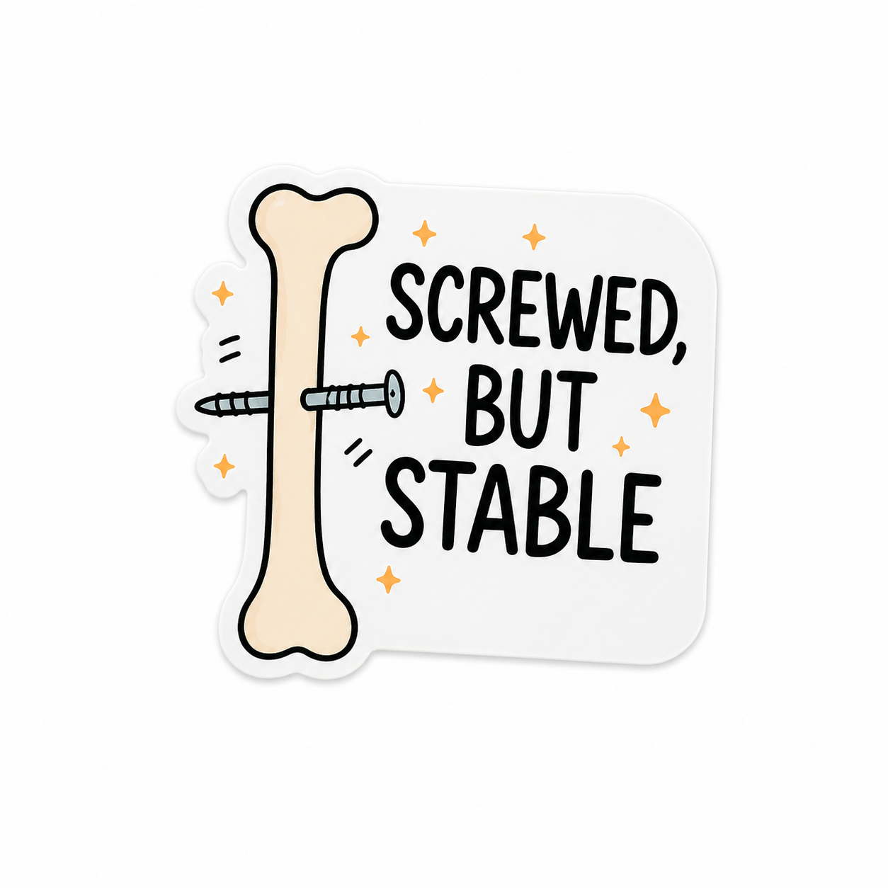 Screwed, But Stable | Plastic Add-On - BadgeSmith