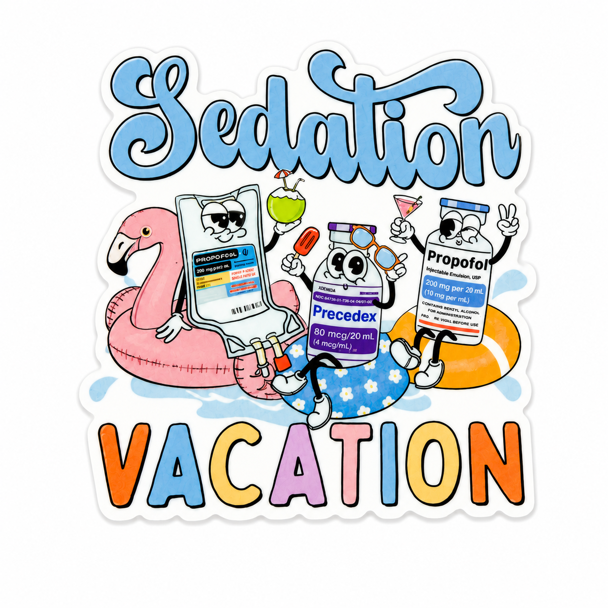 Sedation Vacation | Plastic Add-On - BadgeSmith