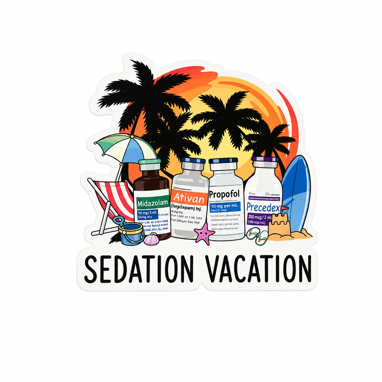 Sedation Vacation | Plastic Add-On - BadgeSmith