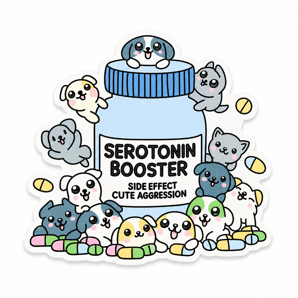 Serotonin Booster Puppies | Plastic Add-On - BadgeSmith