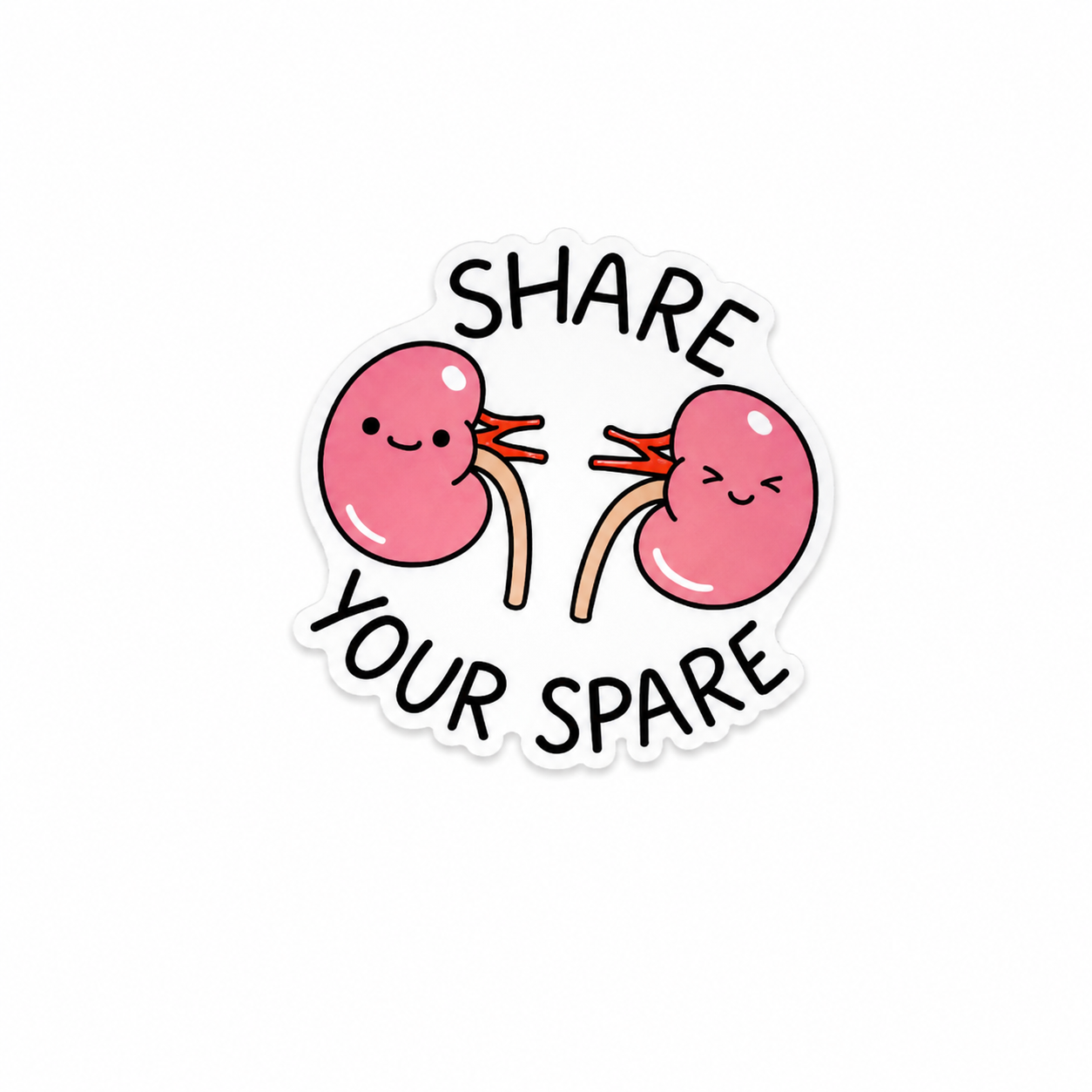 Share Your Spare Kidney | Plastic Add-On - BadgeSmith