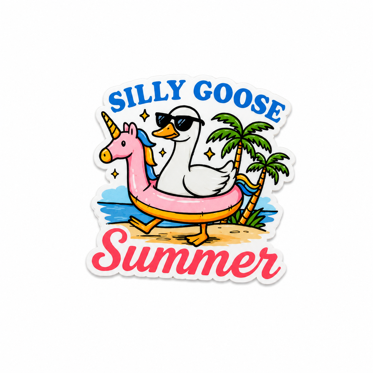 Silly Summer Goose | Plastic Add-On - BadgeSmith