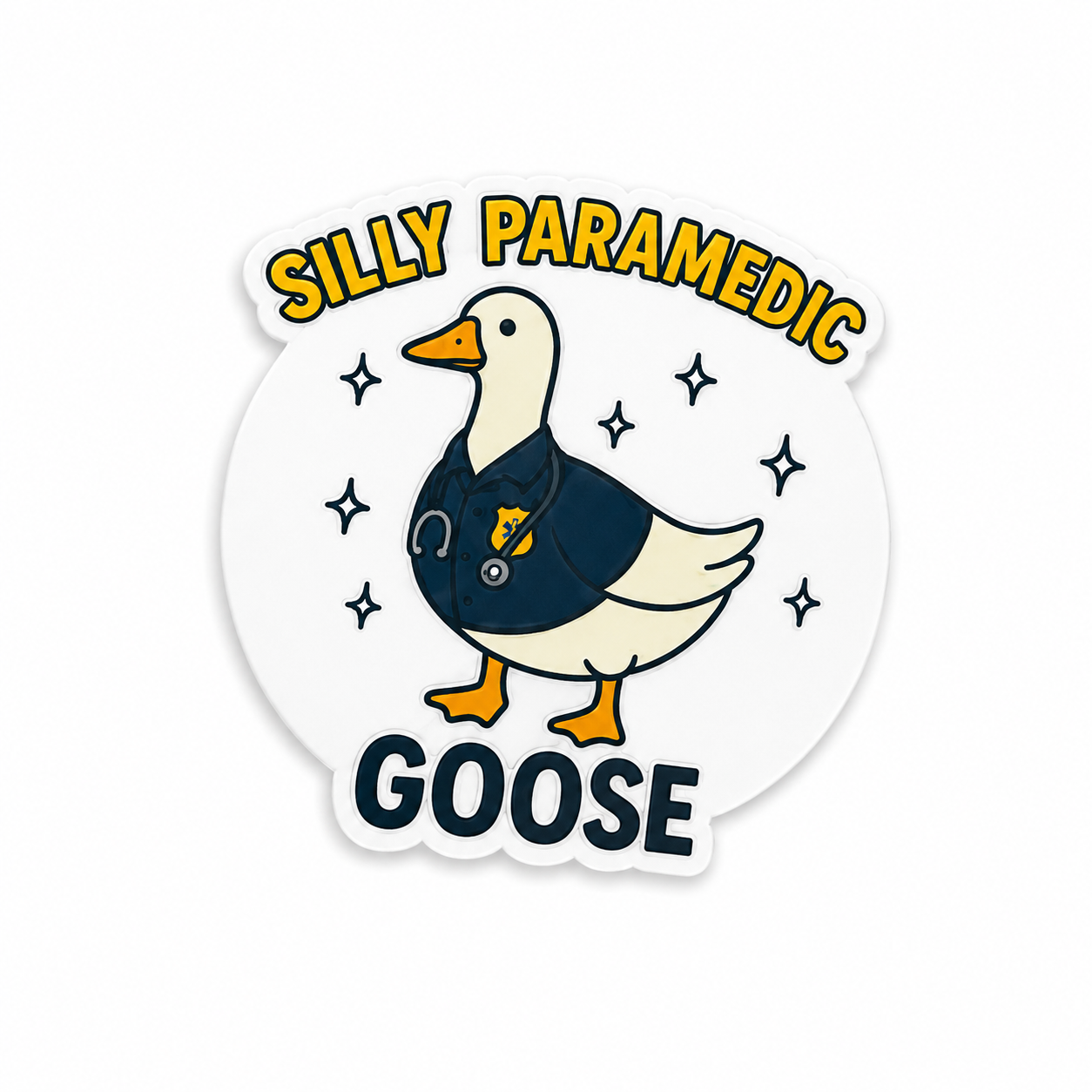 Silly Paramedic Goose | Plastic Add-On - BadgeSmith
