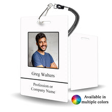 Load image into Gallery viewer, Simple Office Badge with Photo - Personalized ID Badge - BadgeSmith
