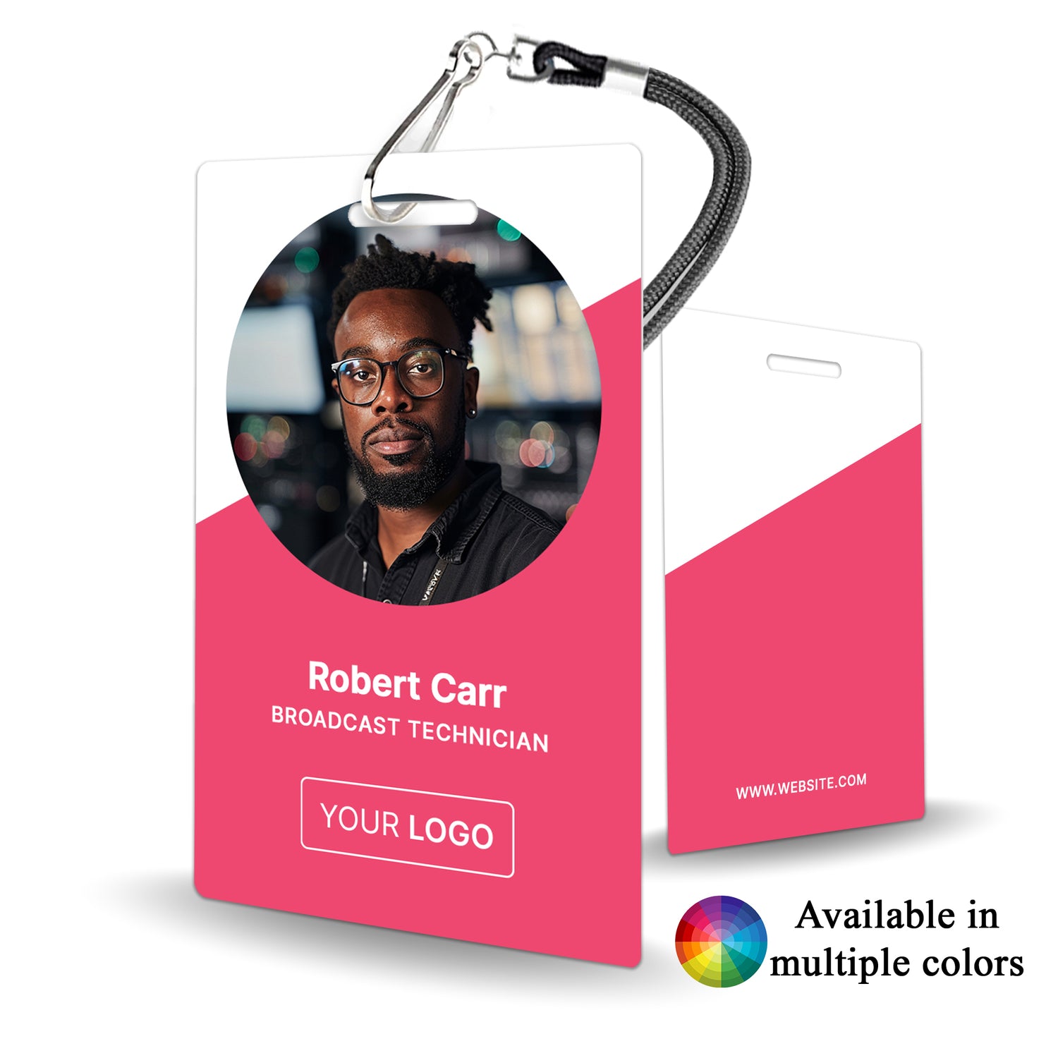 Simple Technician Staff Badge for Media and Broadcasting Custom - BadgeSmith