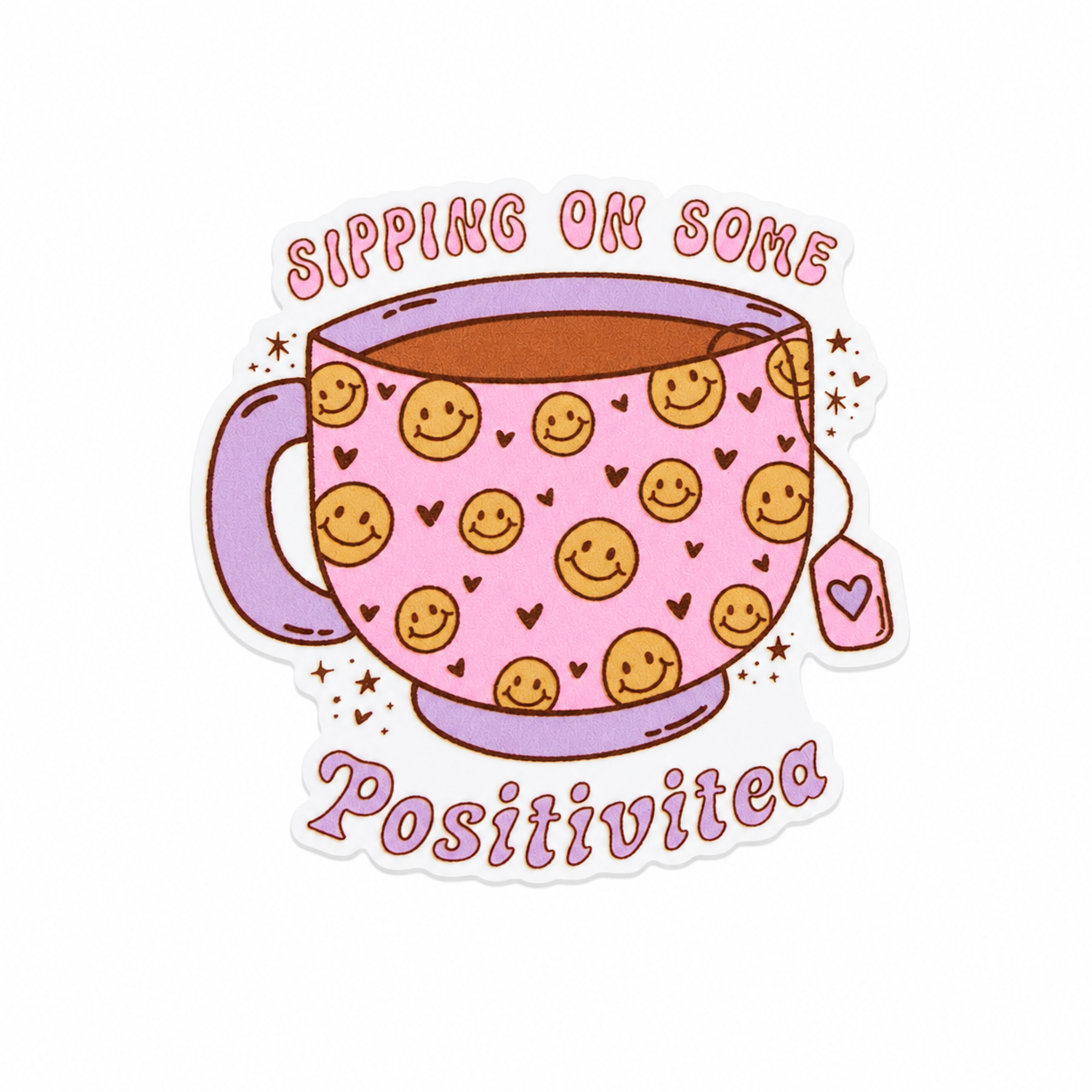 Sip on Positivitea | Plastic Add-On - BadgeSmith