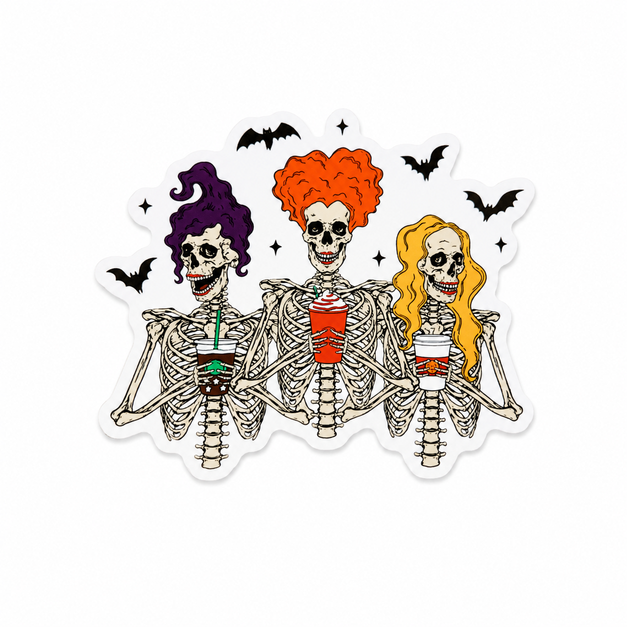 Skeleton Coffee Squad | Plastic Add-On - BadgeSmith