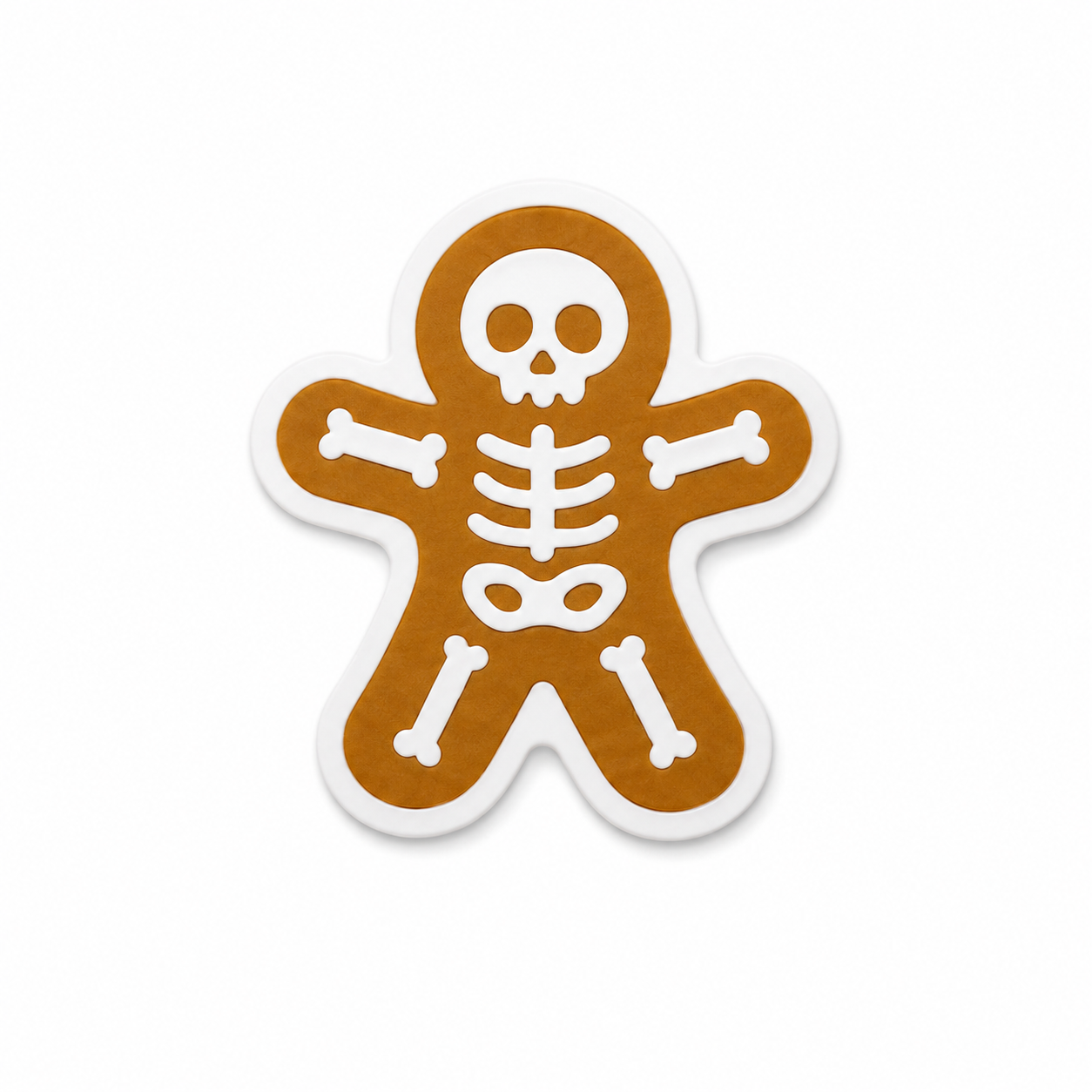 Gingerbread Skeleton | Plastic Add-On - BadgeSmith