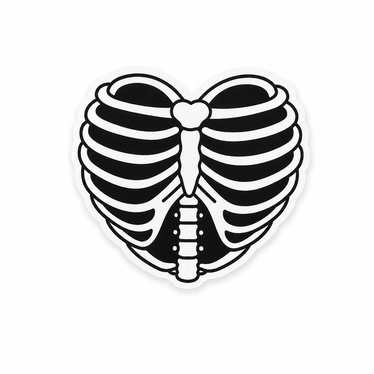 Skeleton Heart | Plastic Add-On - BadgeSmith