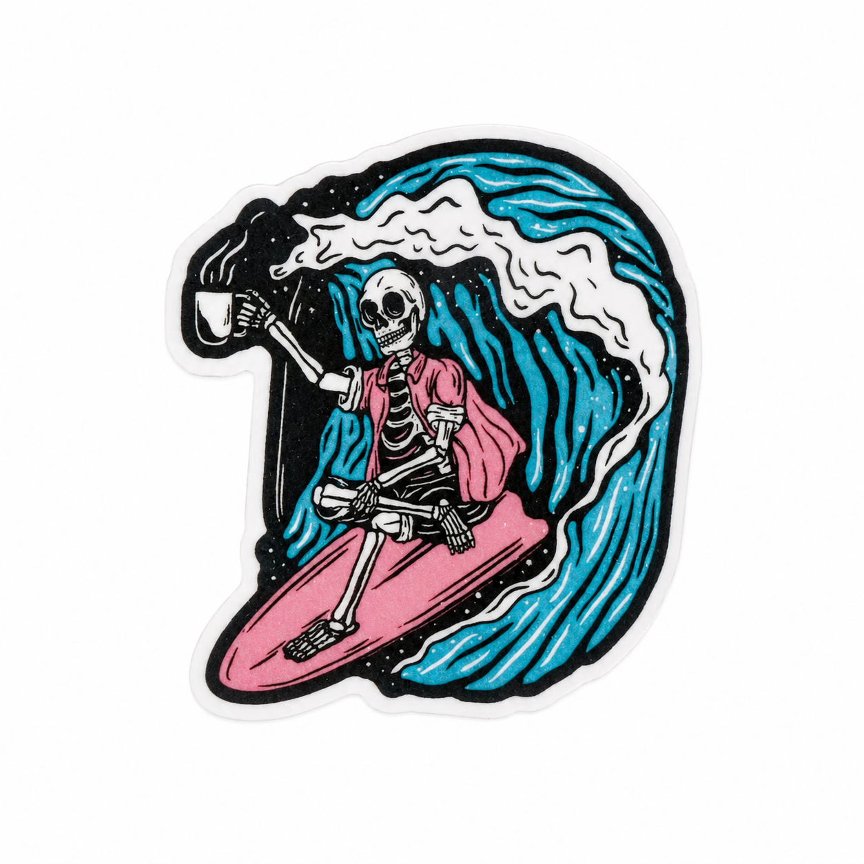 Skeleton Surfer | Plastic Add-On - BadgeSmith