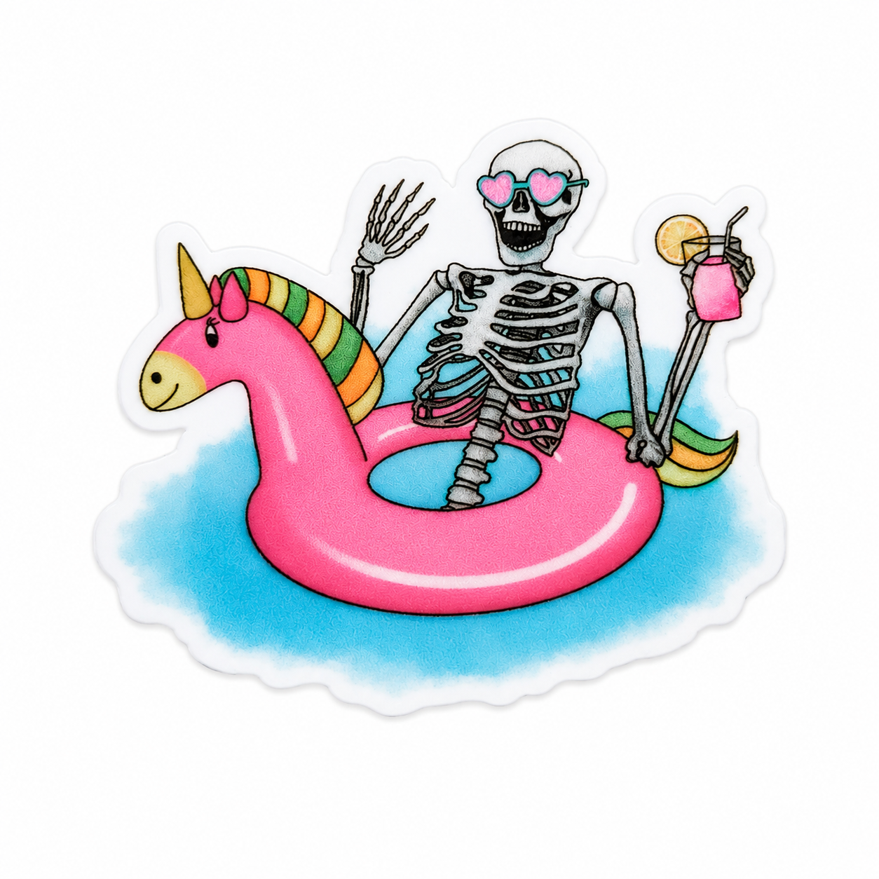 Summer Skeleton | Plastic Add-On - BadgeSmith