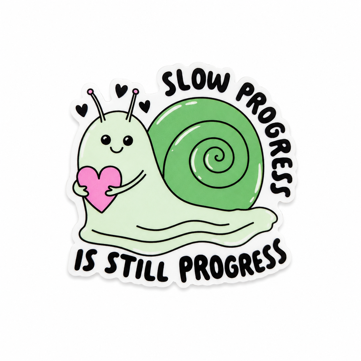 Slow Progress Is Still Progress | Plastic Add-On - BadgeSmith