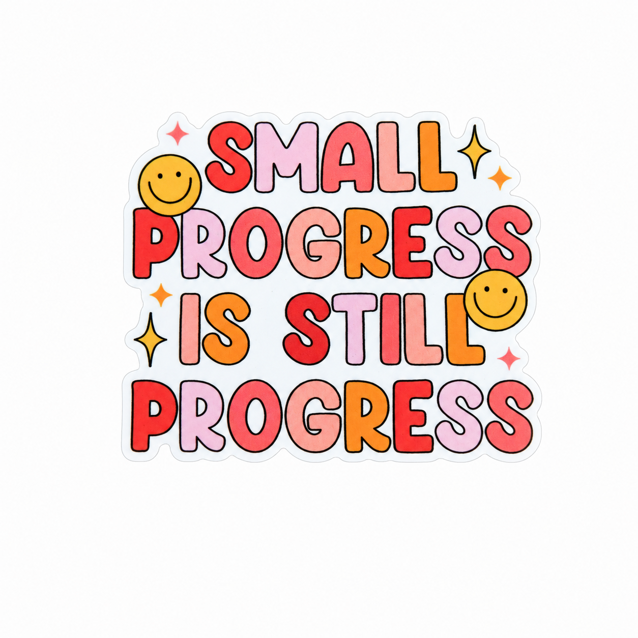 Small Progress Is Still Progress | Plastic Add-On - BadgeSmith