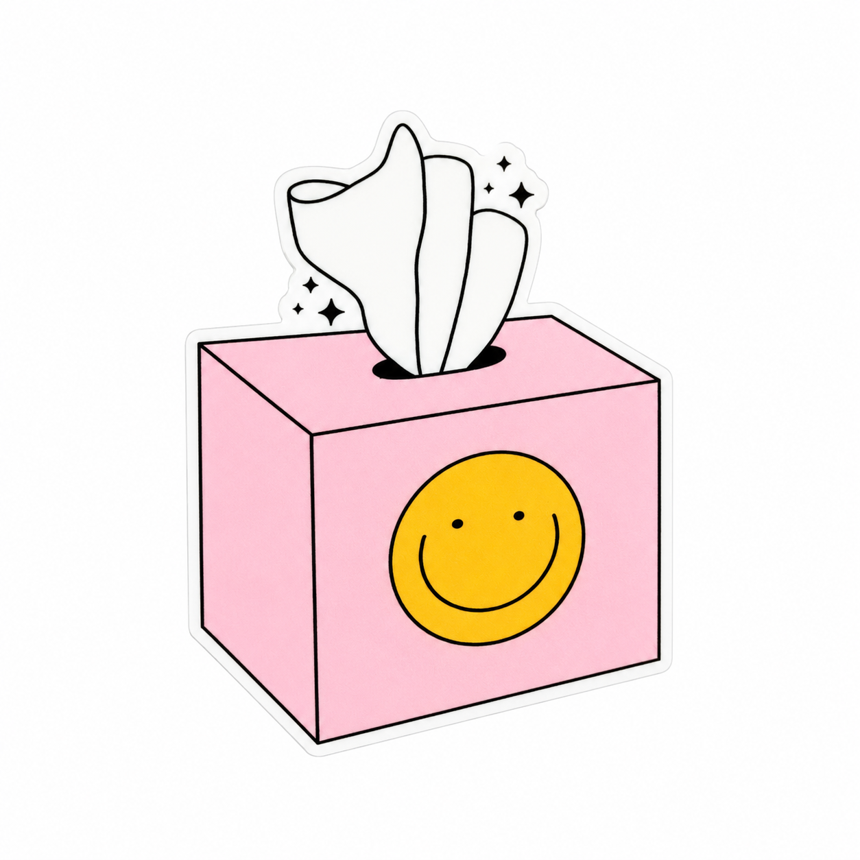 Smiley Tissue Box | Plastic Add-On - BadgeSmith