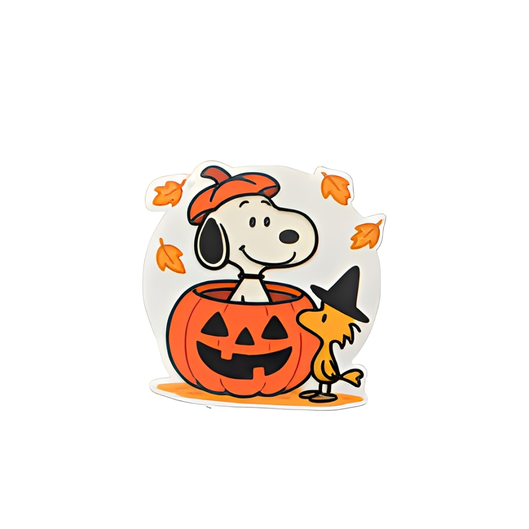 Pumpkin Snoopy | Plastic Add-On - BadgeSmith