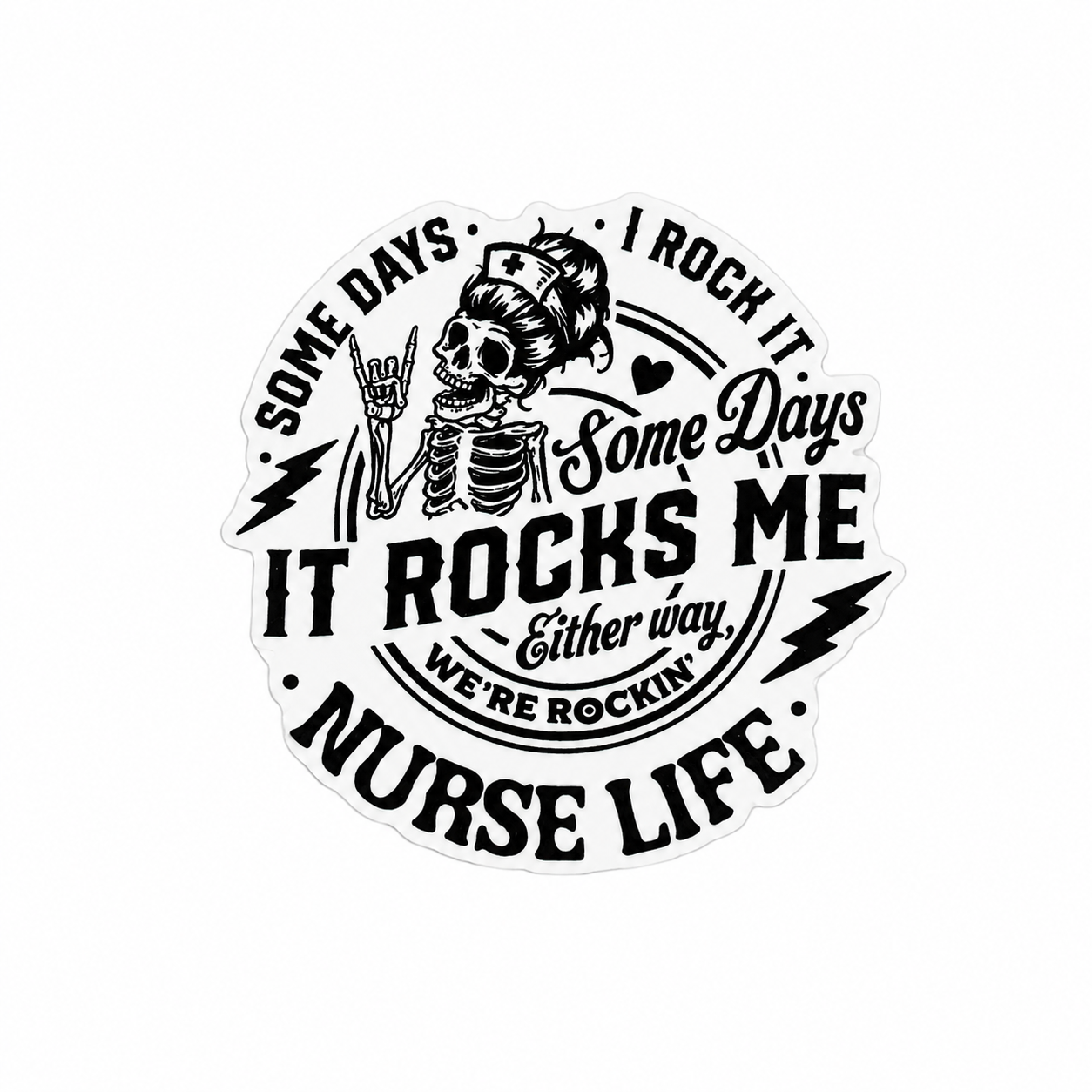 Some Days I Rock It, Some Days It Rock Me | Plastic Add-On - BadgeSmith