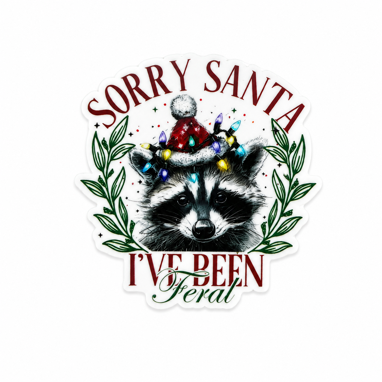 Sorry Santa, I've Been Feral | Plastic Add-On - BadgeSmith