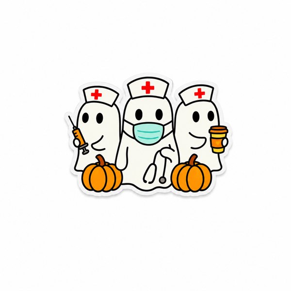 Nurse Ghost Trio | Plastic Add-On - BadgeSmith