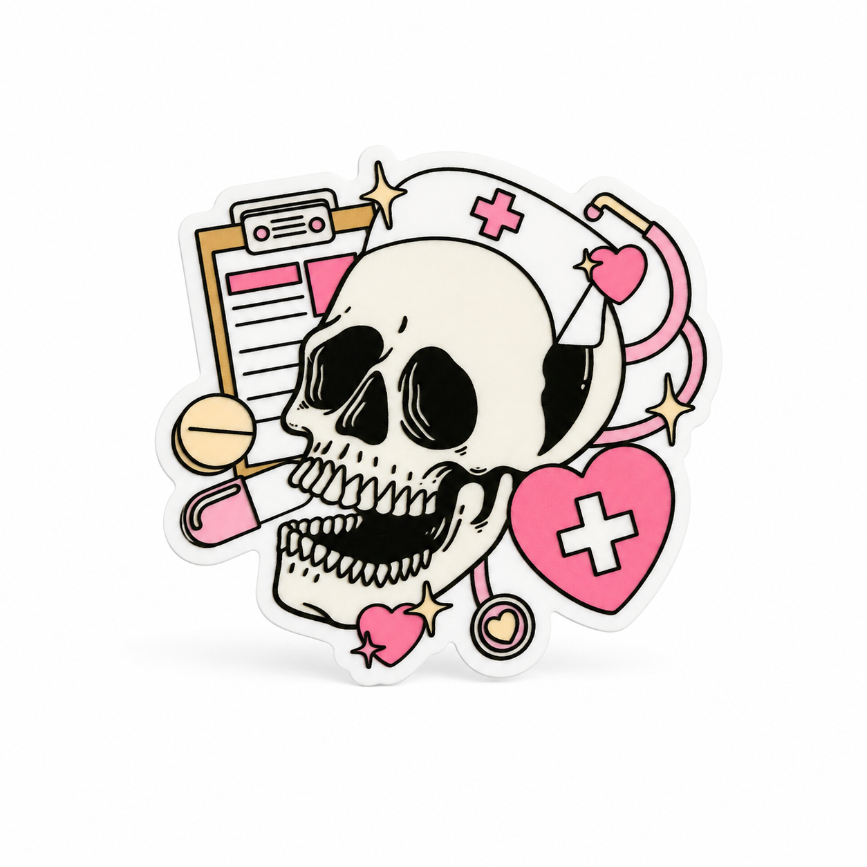 Spooky Nurse | Plastic Add-On - BadgeSmith