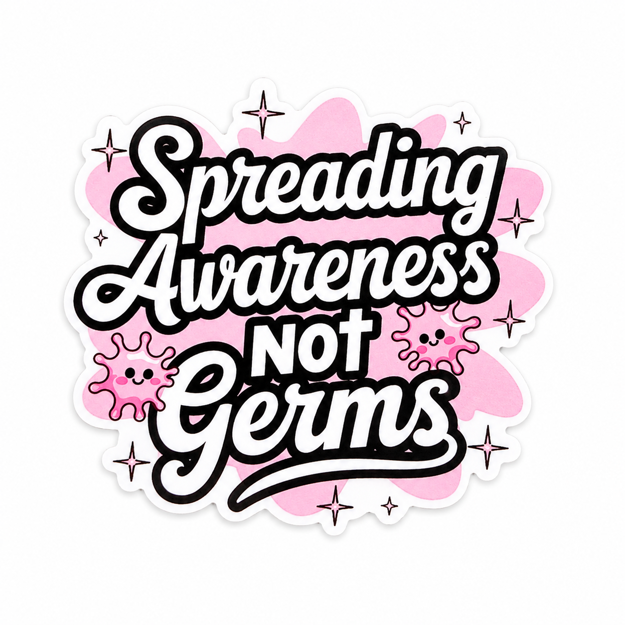 Spreading Awareness Not Germs | Plastic Add-On - BadgeSmith