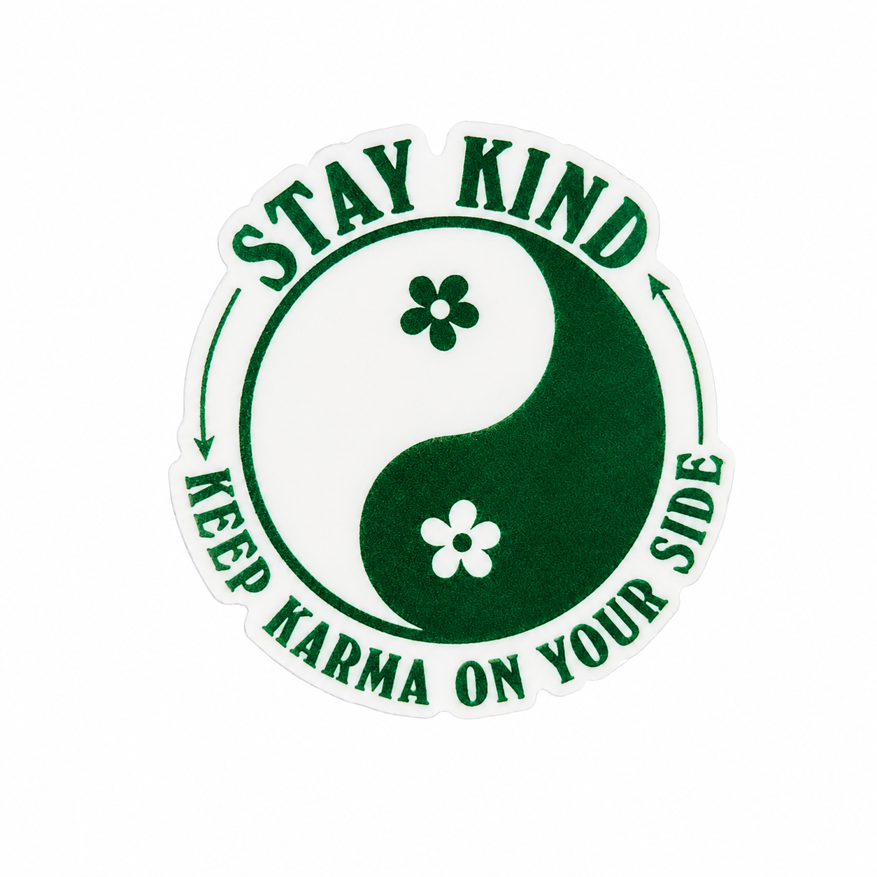 Stay Kind Keep Karma On Your Side | Plastic Add-On - BadgeSmith
