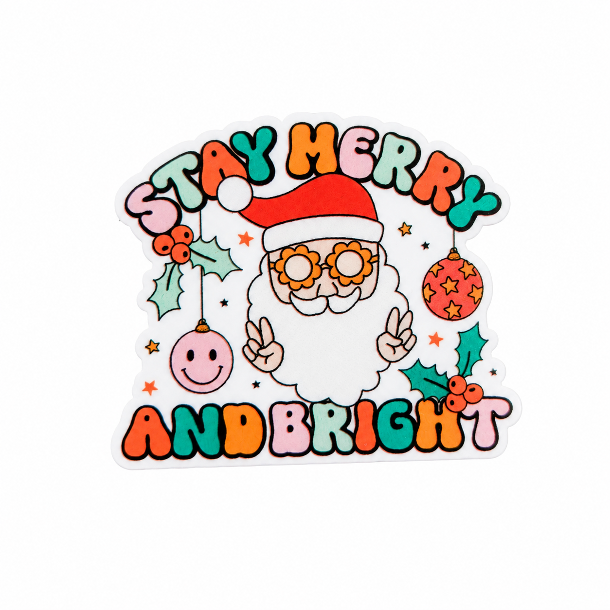 Stay Merry And Bright | Plastic Add-On - BadgeSmith