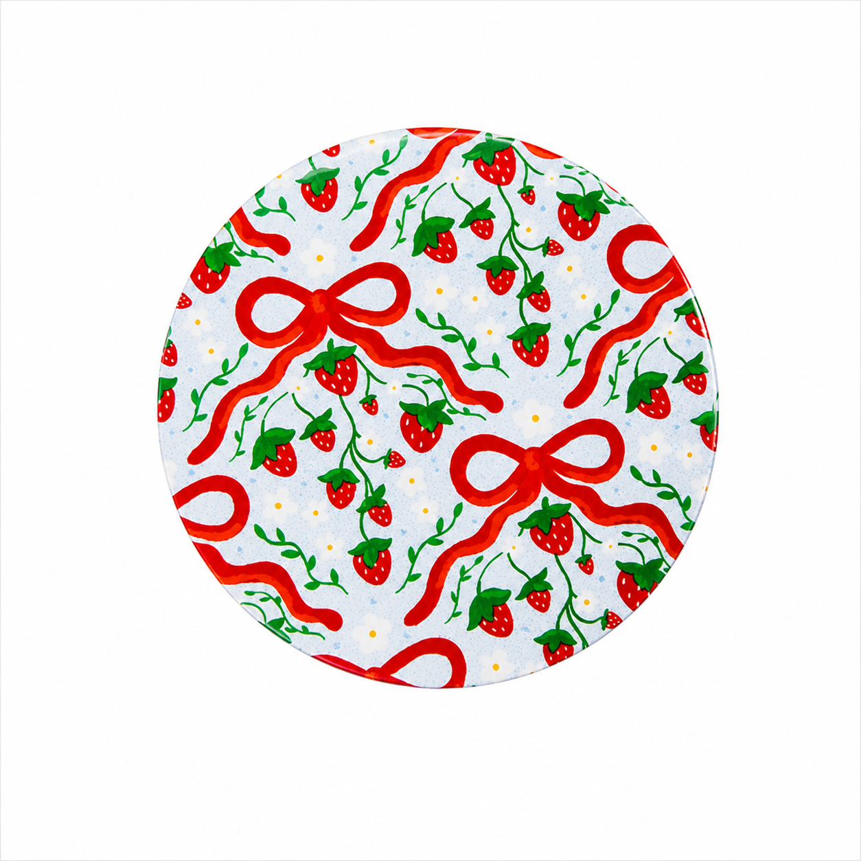 Strawberry and Bows | Hard Board Add-On - BadgeSmith