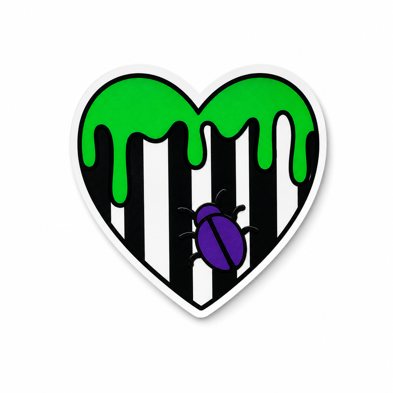 Heart Beetle | Plastic Add-On - BadgeSmith
