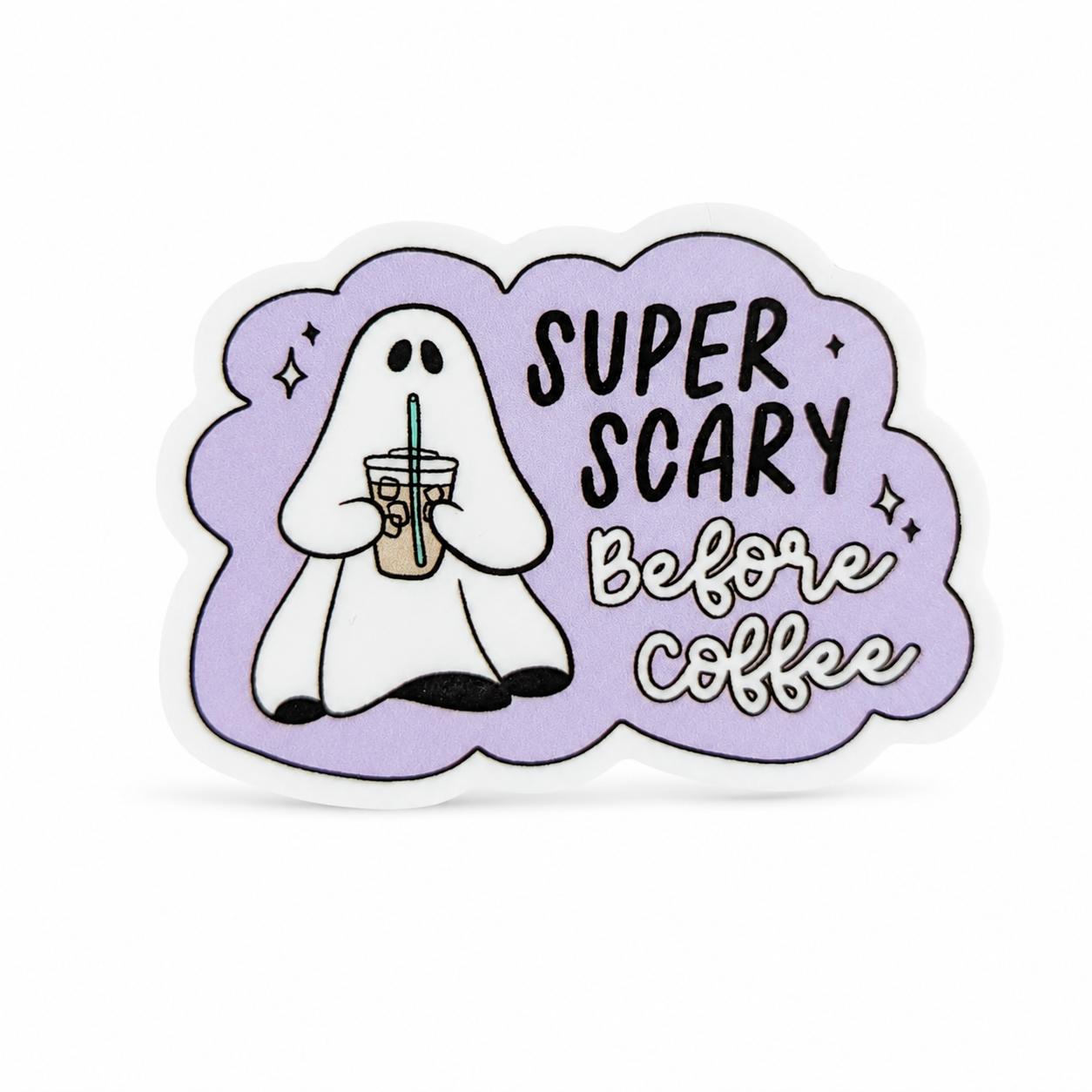 Super Scary Before My Coffee | Plastic Add-On - BadgeSmith