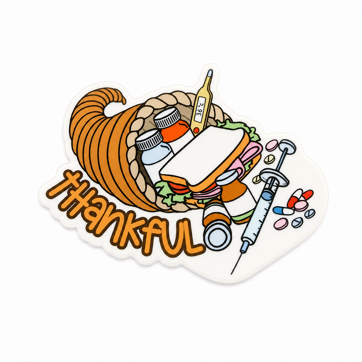 Thankful Cornucopia Medical | Plastic Add-On - BadgeSmith