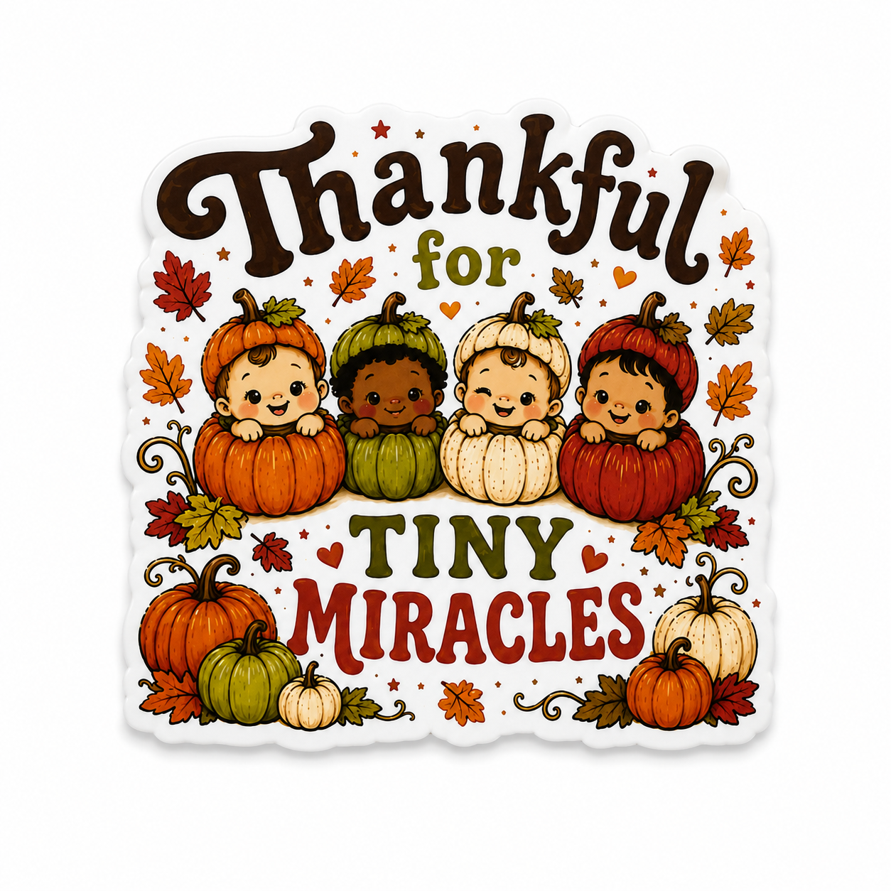 Thankful For Tiny Miracles | Plastic Add-On - BadgeSmith