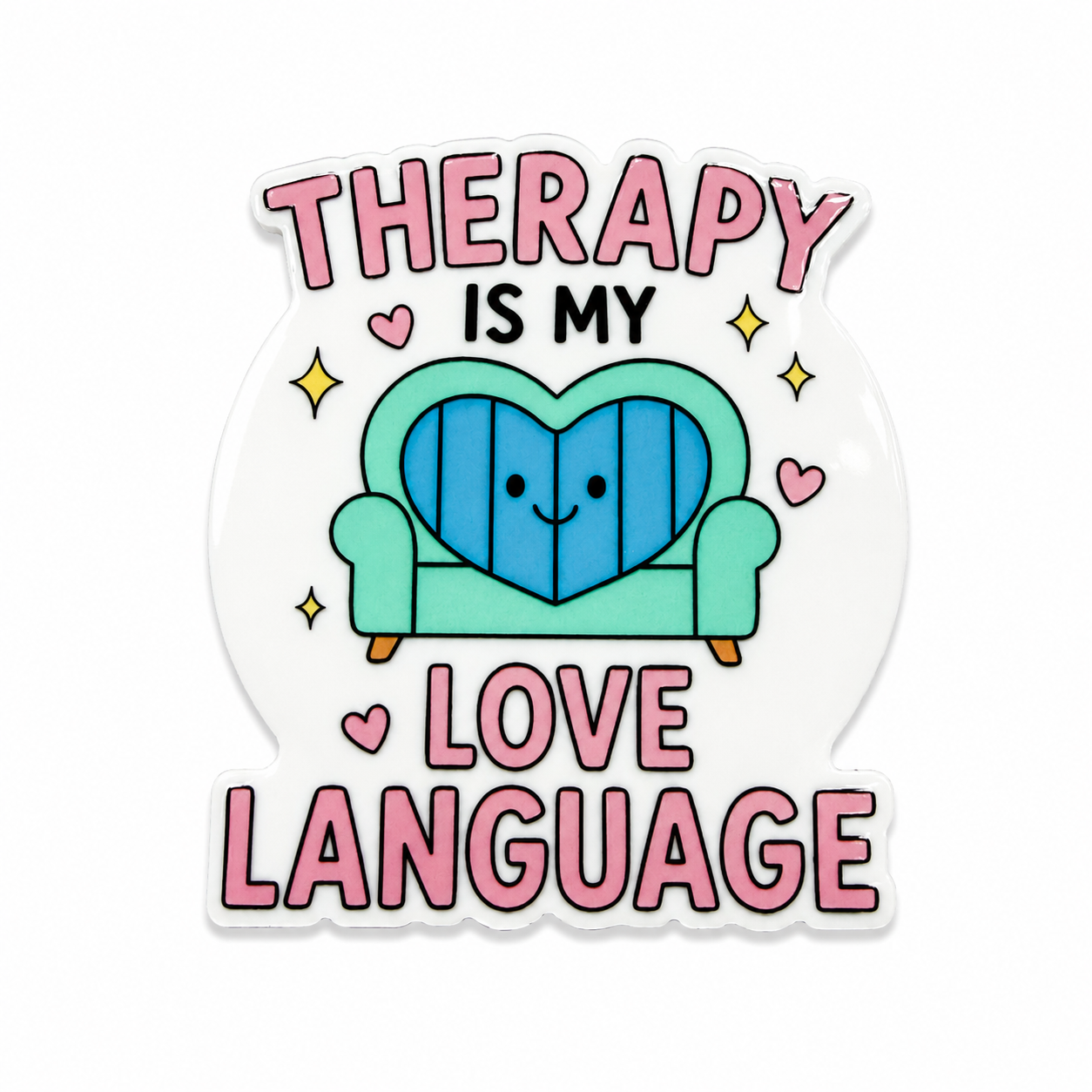 Therapy is My Love Language | Plastic Add-On - BadgeSmith