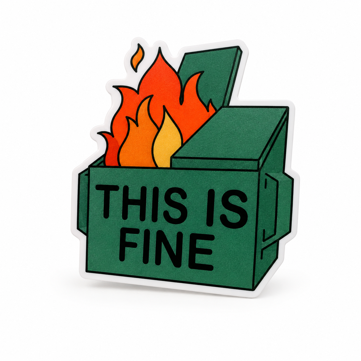 This is FINE | Plastic Add-On - BadgeSmith