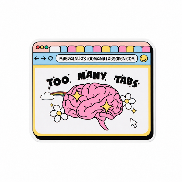 Too Many Tabs | Plastic Add-On - BadgeSmith