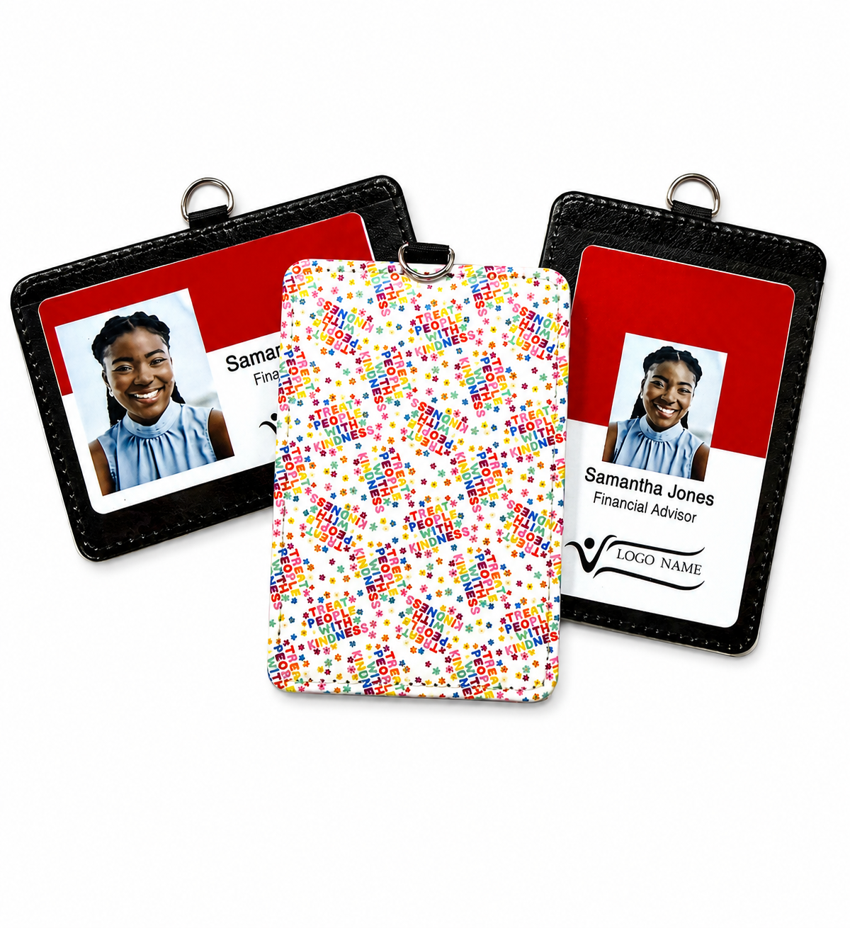 Treat People With Kindness ID Badge Holder