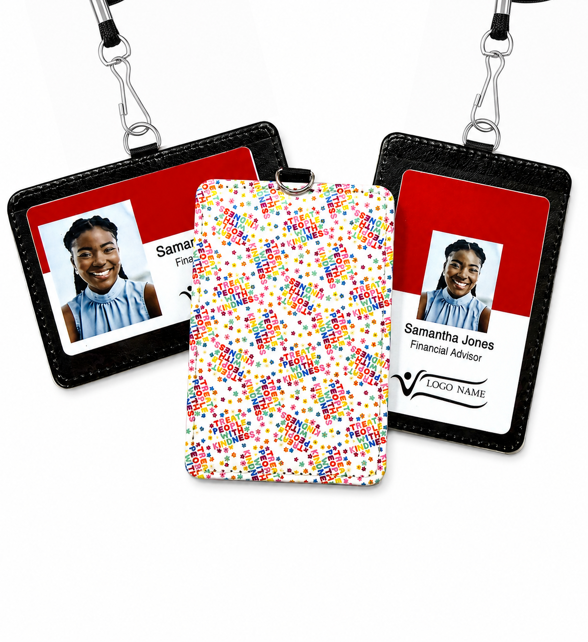 Treat People With Kindness ID Badge Holder - BadgeSmith