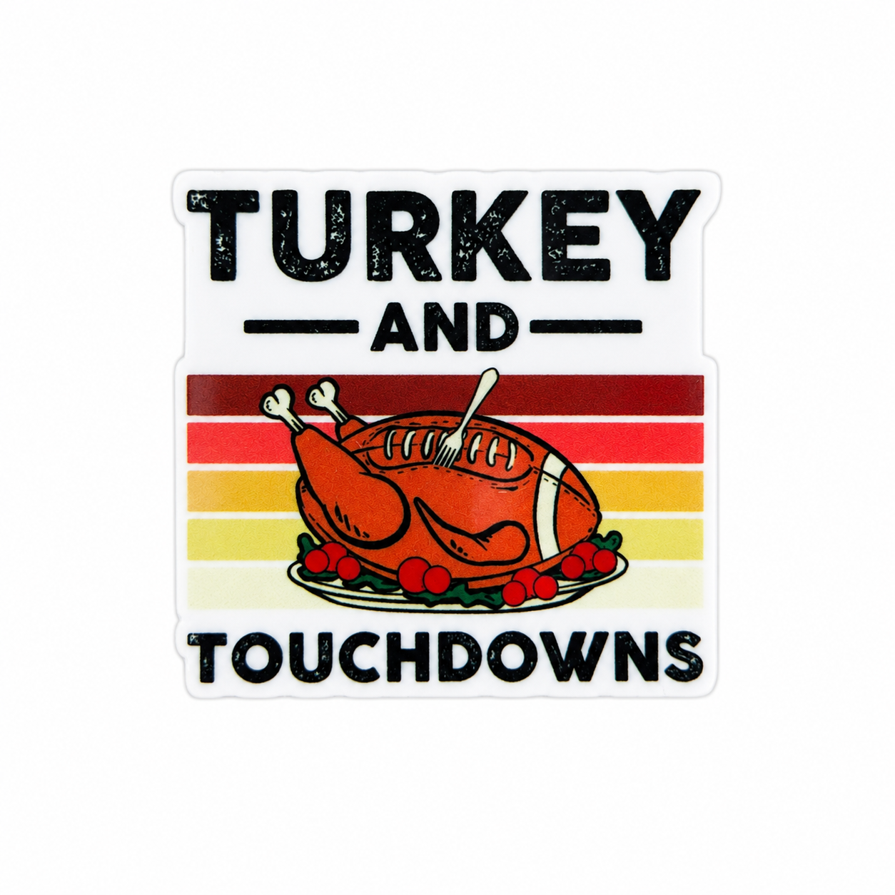 Turkey and Touchdowns | Plastic Add-On - BadgeSmith
