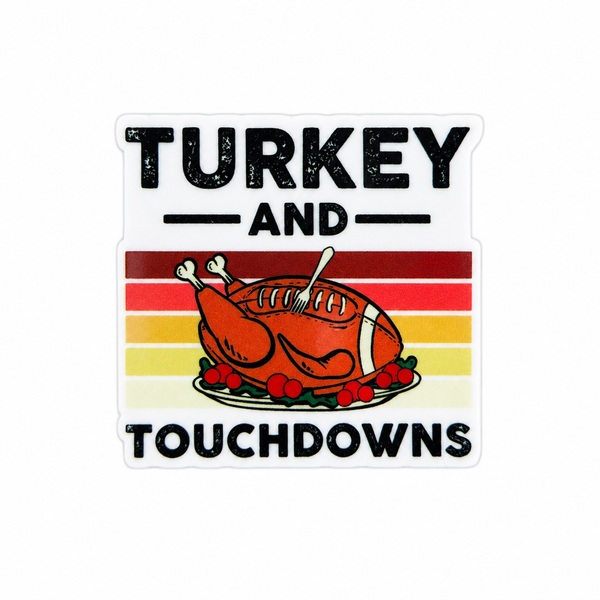 Turkey and Touchdowns | Plastic Add-On - BadgeSmith
