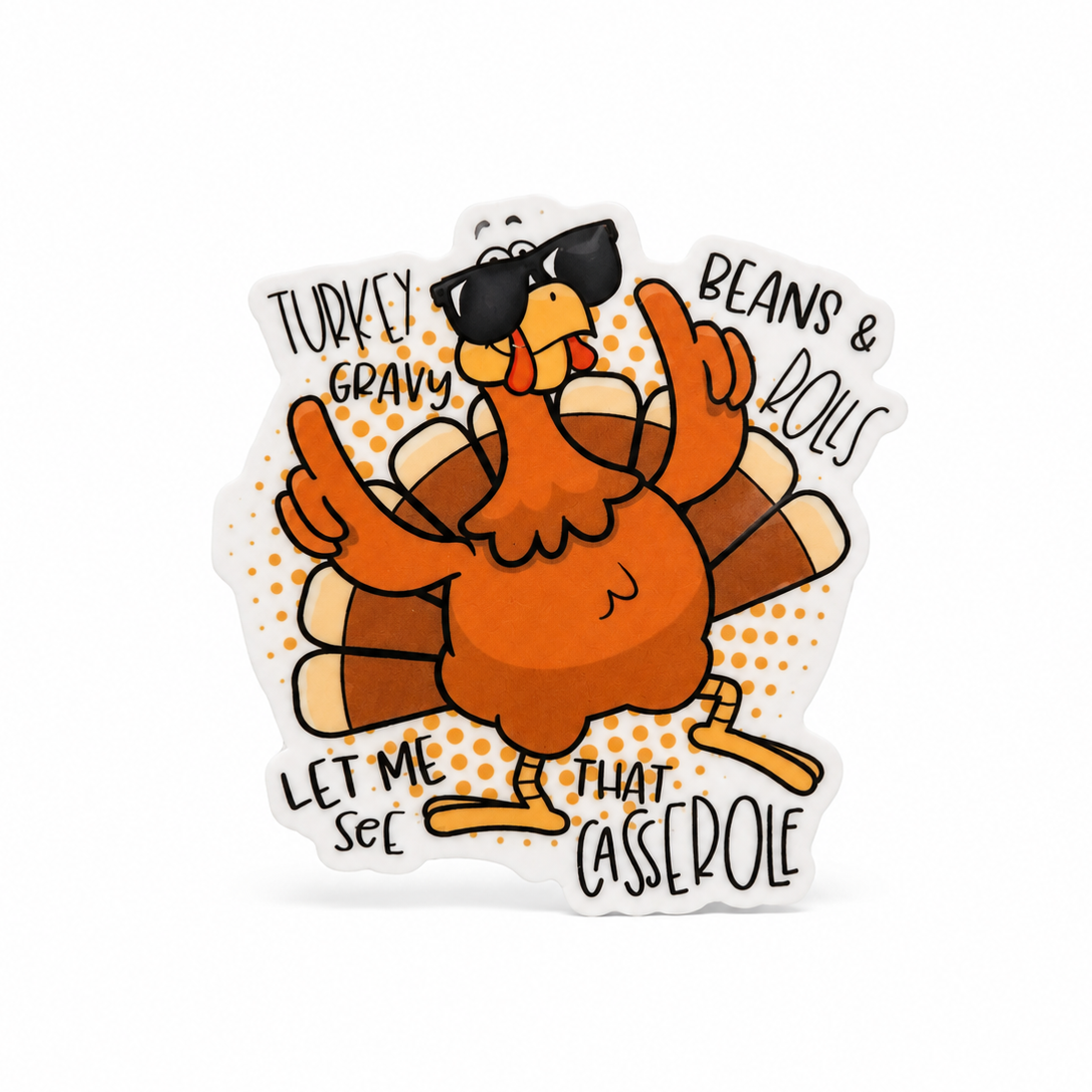 Rapping Turkey Casserole | Plastic Add-On - BadgeSmith